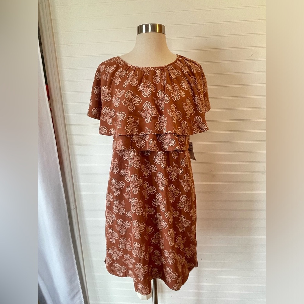 Joie Georgia Ruffle Floral Sierra Bleached Sand Dress NWT Small $328